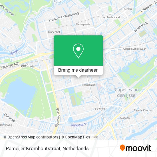 Pameijer Kromhoutstraat kaart