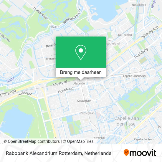 Rabobank Alexandrium Rotterdam kaart