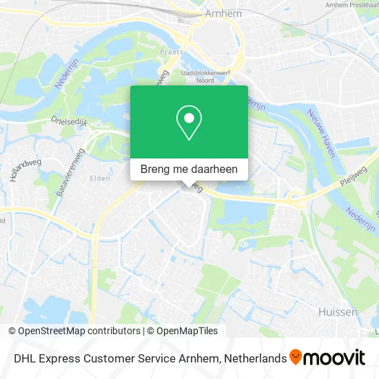 DHL Express Customer Service Arnhem kaart