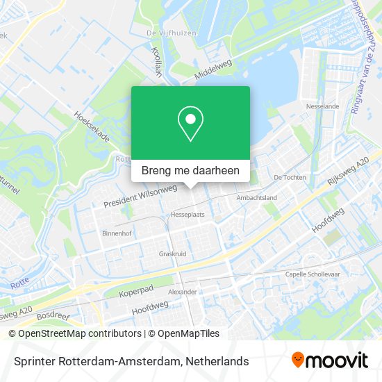 Sprinter Rotterdam-Amsterdam kaart