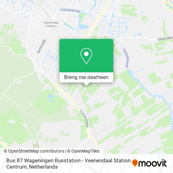 Bus 87 Wageningen Busstation - Veenendaal Station Centrum kaart