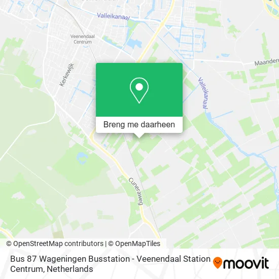 Bus 87 Wageningen Busstation - Veenendaal Station Centrum kaart