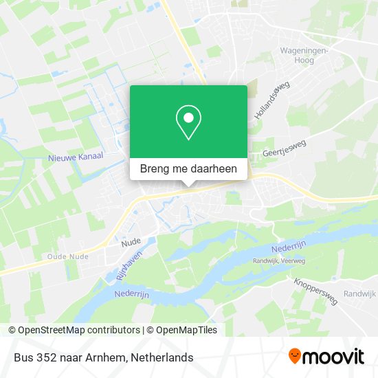 Bus 352 naar Arnhem kaart