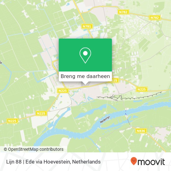 Lijn 88 | Ede via Hoevestein kaart