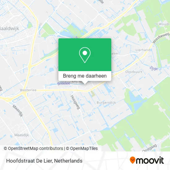 Hoofdstraat De Lier kaart