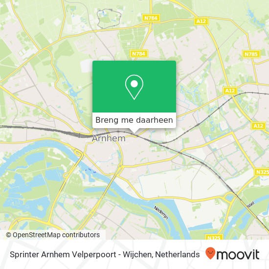 Sprinter Arnhem Velperpoort - Wijchen kaart