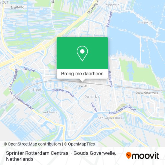 Sprinter Rotterdam Centraal - Gouda Goverwelle kaart