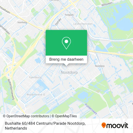 Bushalte 60 / 484 Centrum / Parade Nootdorp kaart