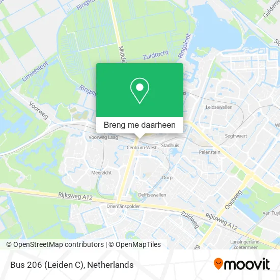 Bus 206 (Leiden C) kaart