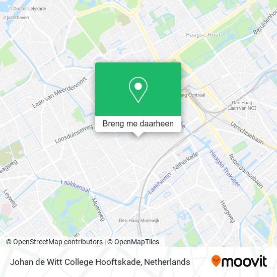 Johan de Witt College Hooftskade kaart