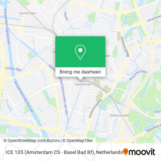ICE 105 (Amsterdam CS - Basel Bad Bf) kaart