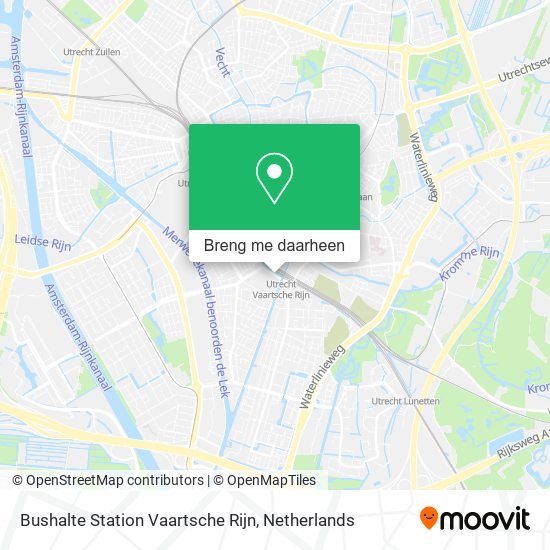 Bushalte Station Vaartsche Rijn kaart