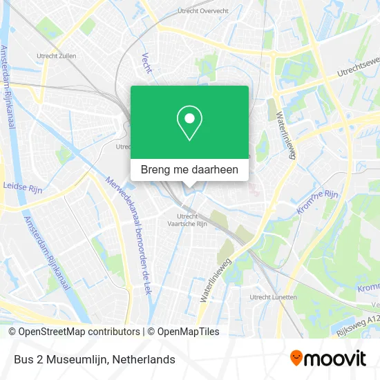 Bus 2 Museumlijn kaart