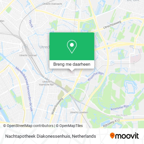 Nachtapotheek Diakonessenhuis kaart