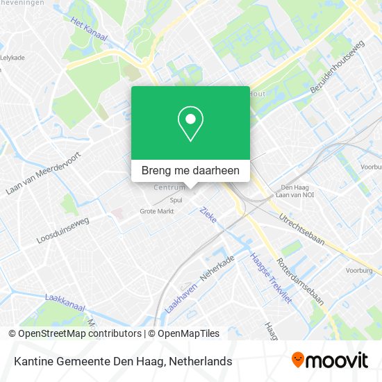 Kantine Gemeente Den Haag kaart