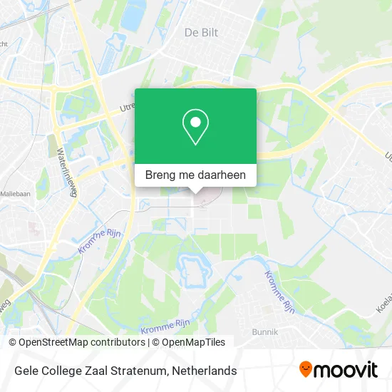 Gele College Zaal Stratenum kaart