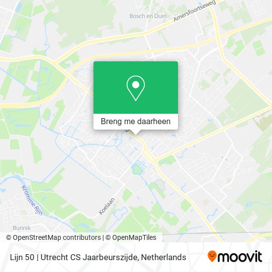 Lijn 50 | Utrecht CS Jaarbeurszijde kaart