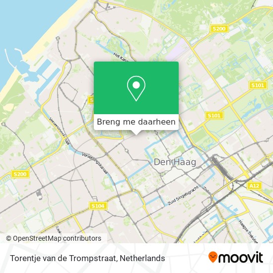 Torentje van de Trompstraat kaart