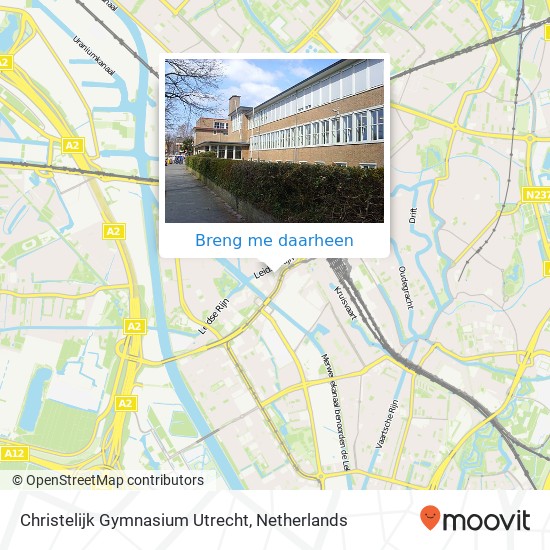 Christelijk Gymnasium Utrecht kaart