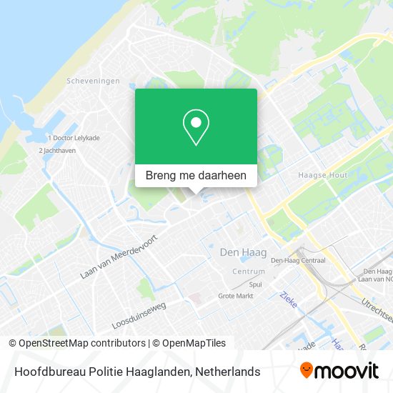 Hoofdbureau Politie Haaglanden kaart