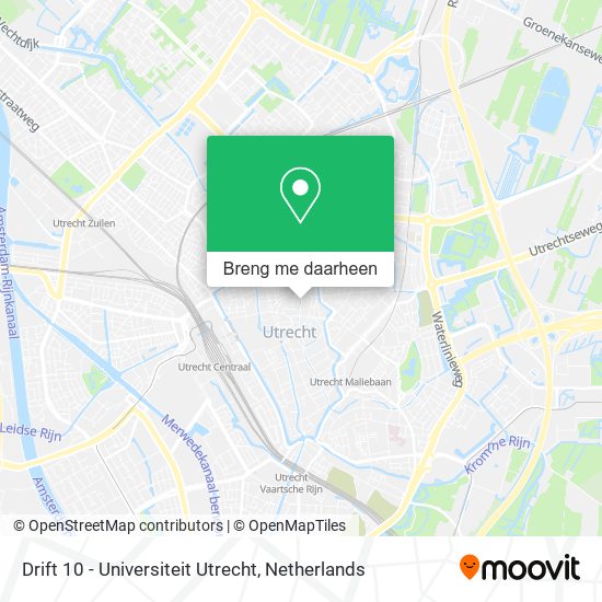Drift 10 - Universiteit Utrecht kaart