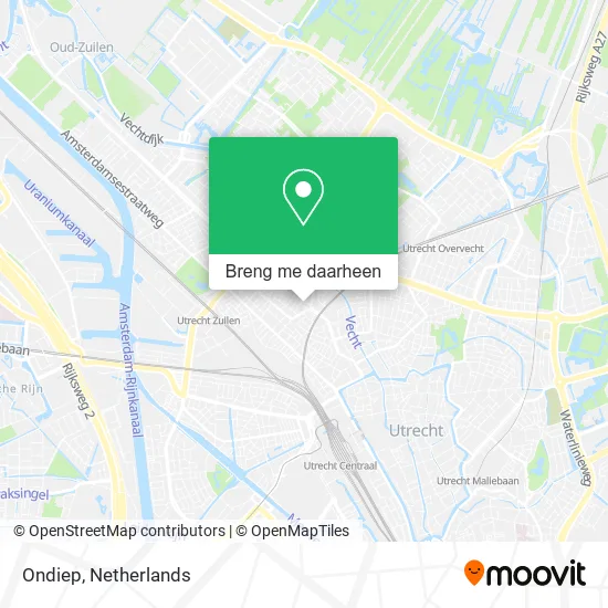 Ondiep kaart