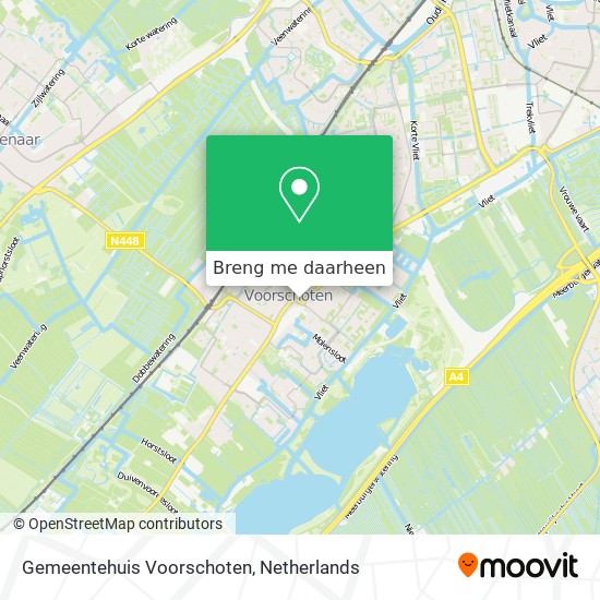 Gemeentehuis Voorschoten kaart