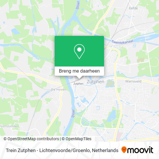 Trein Zutphen - Lichtenvoorde / Groenlo kaart