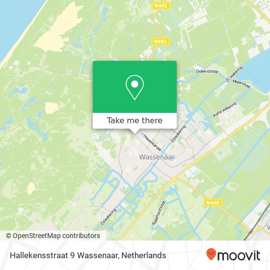 Hallekensstraat 9 Wassenaar kaart