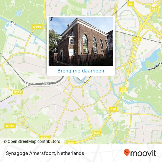 Synagoge Amersfoort kaart