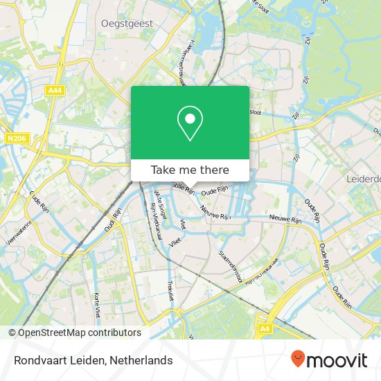 Rondvaart Leiden kaart