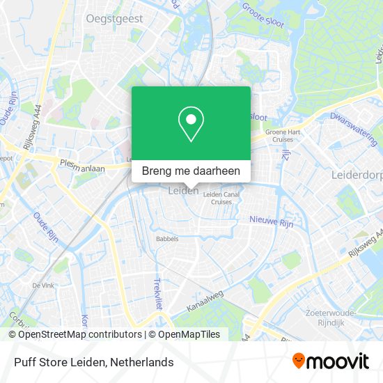 Puff Store Leiden kaart