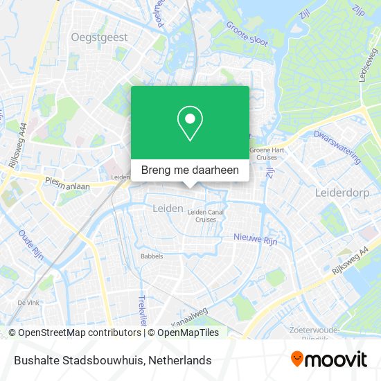 Bushalte Stadsbouwhuis kaart