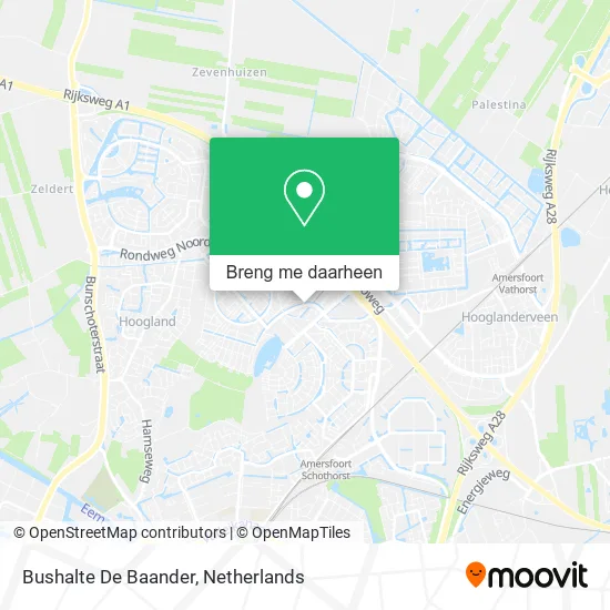 Bushalte De Baander kaart