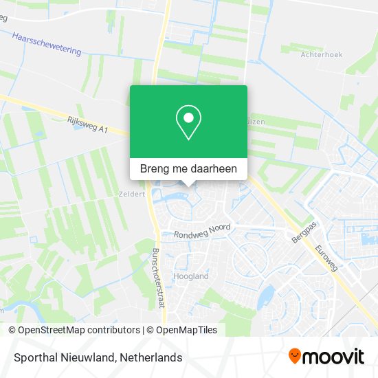 Sporthal Nieuwland kaart