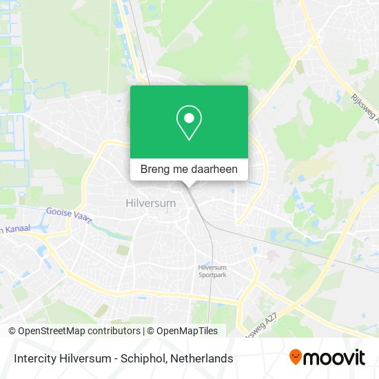 Intercity Hilversum - Schiphol kaart