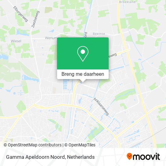 Gamma Apeldoorn Noord kaart