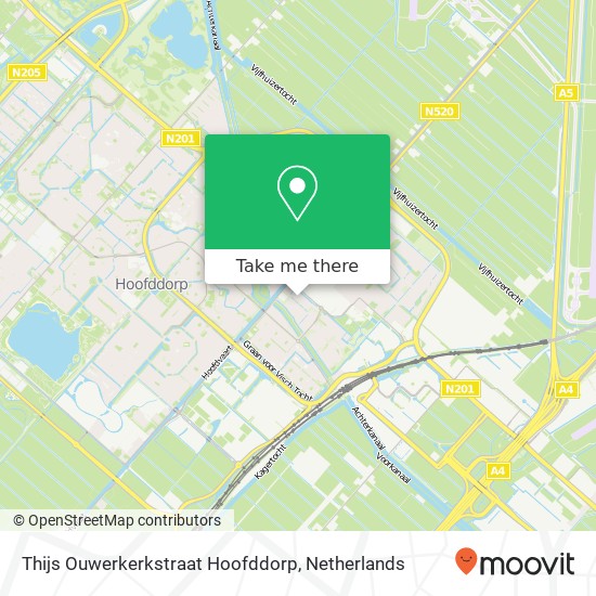 Thijs Ouwerkerkstraat Hoofddorp kaart