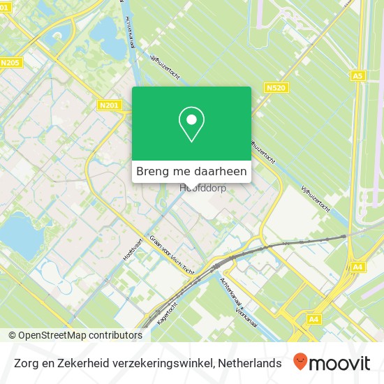 Zorg en Zekerheid verzekeringswinkel kaart