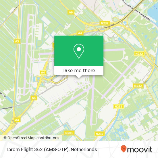 Tarom Flight 362 (AMS-OTP) kaart