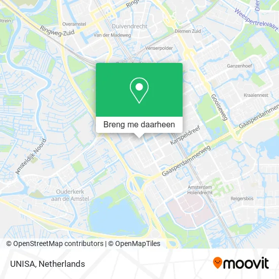 UNISA kaart