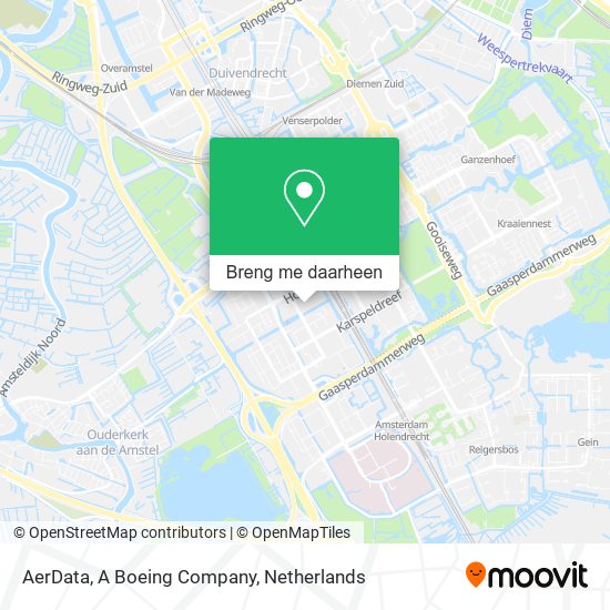 AerData, A Boeing Company kaart