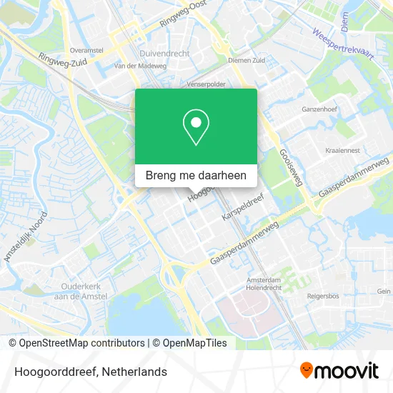 Hoogoorddreef kaart