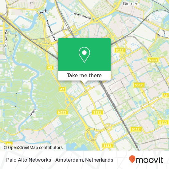 Palo Alto Networks - Amsterdam kaart