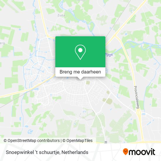 Snoepwinkel 't schuurtje kaart