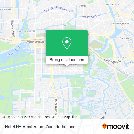Hotel NH Amsterdam Zuid kaart