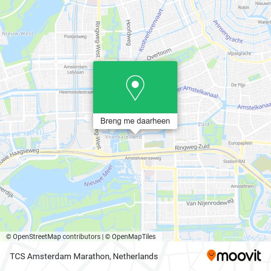 TCS Amsterdam Marathon kaart