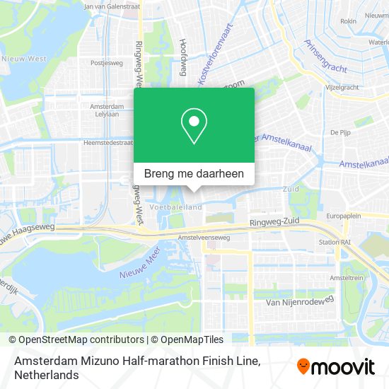 Amsterdam Mizuno Half-marathon Finish Line kaart