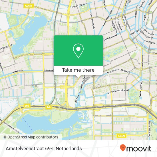 Amstelveenstraat 69-I kaart