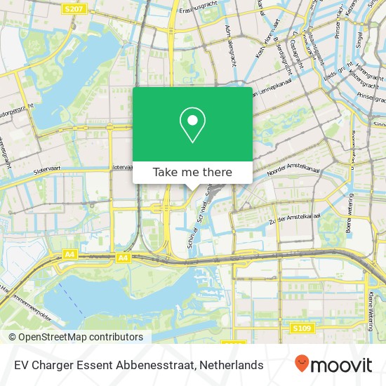 EV Charger Essent Abbenesstraat kaart